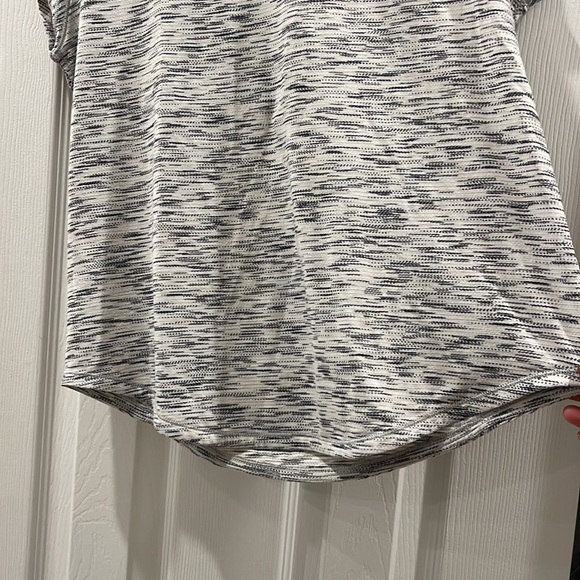 Lululemon White & Grey Lightweight Shirt with Cross Stitch Detail - Picture 2 of 6